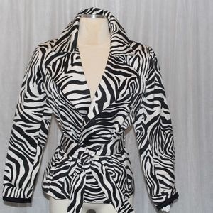 Zebra Print Short Trench